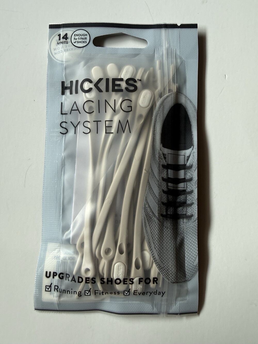 HICKIES No Tie Lacing System Sand Ivory 14 Pack Elastic Shoe Laces